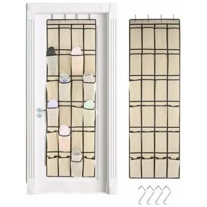 LUNE Hanging shoe storage 24 pockets on the shoe storage door win shoe cabinet with 4 beige pegs