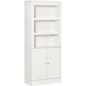 Homcom - Modern Kitchen Cupboard, Storage Cabinet with Adjustable Shelves, White - White