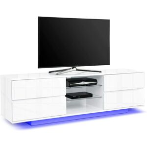 Avitus Gloss White with 4-White Drawers up to 65 led/oled/lcd tv Cabinet with 16 colour led Lights - Homeology