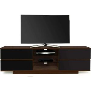 Homeology - Avitus Premium Walnut with 4-Black Drawers & 3-Shelves 32-65 led/oled/lcd tv Cabinet