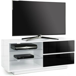 Gallus High Gloss White with 2-Gloss Black Drawers & 3-Shelf 32-55 led/oled/lcd tv Cabinet … - Homeology