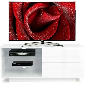 Homeology - Gallus High Gloss White with 2-White Drawers & 3-Shelf 32-55 led/ oled / lcd tv Cabinet