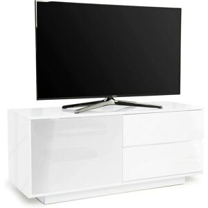 Gallus ultra Remote Friendly BeamThru Gloss White with 2-White Drawers 32-55 Flat Screen Cabinet tv Stand - Homeology