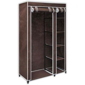 Fabric Wardrobe Brown VD30970 - Hommoo