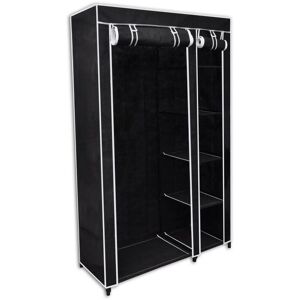 Folding Wardrobe Black 110x45x175 cm VD30968 - Hommoo