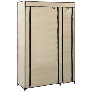 Folding Wardrobe Cream 110x45x175 cm Fabric VD23535 - Hommoo