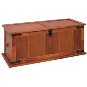 Storage Chest 90x45x40 cm Solid Acacia Wood VD13138 - Hommoo