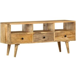 Tv Cabinet 110x36x50 cm Solid Mango Wood VD25951 - Hommoo