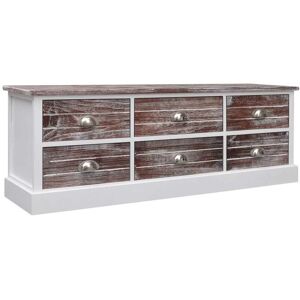 Tv Cabinet Brown 115x30x40 cm Wood VD24665 - Hommoo