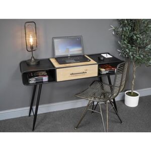 UNIQUEHOMEFURNITURE Industrial Office Desk Metal Computer Table Vintage Retro Writing Home Console