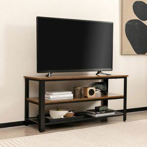 COSTWAY Industrial tv Stand TVs up to 50 Inch 3-Tier Entertainment Center Console Table