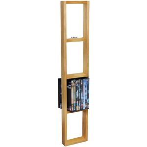 Watsons - iris - Wall Mounted 76 cd / 32 dvd / Blu ray Storage Frame Shelf - Natural - Natural