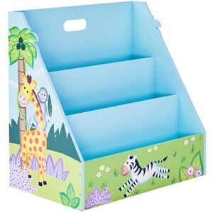 TEAMSON KIDS Fantasy Fields Sunny Safari Kids Bookshelf Bookcase Book and Toy Organiser Storage TD-13141A - Blue/ Multi-color