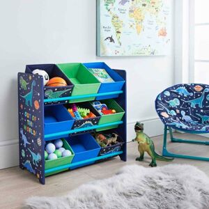 DYLEX Kids Dinosaur 9 Tub Storage Drawers Perfect Organiser Kid Clothes Crafts & Toys