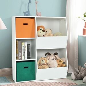 COSTWAY Kids Toy Storage Cabinet Modern Toys and Books Storage Organizer with 2 Baskets