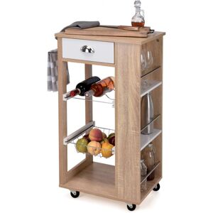 URBN-CHEF Kitchen Serving Trolley On Wheels [937848]]