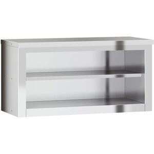 Kitchen Wall Cabinet with Shelf Stainless Steel Vidaxl Silver