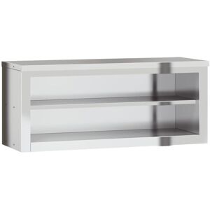 Kitchen Wall Cabinet with Shelf Stainless Steel Vidaxl Silver