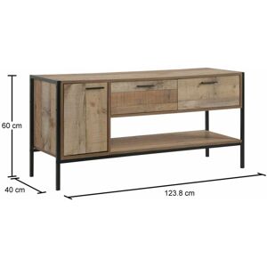 NETFURNITURE Kretin tv Cabinet Rustic Oak - Brown