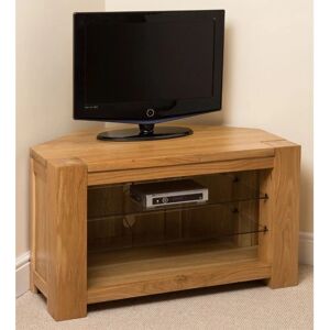 MODERN FURNITURE DIRECT Kuba Solid Oak tv Corner Cabinet