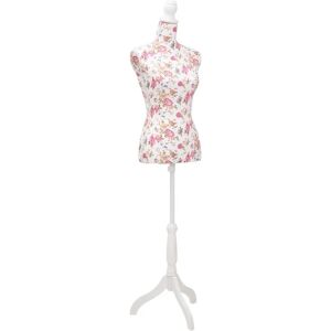 Berkfield Home - Ladies Bust Display Mannequin Cotton White With Rose