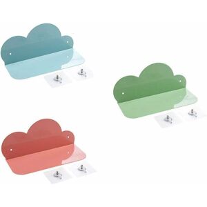 Langray - 3 Piece Cloud Shape Kids Shelf, Wrought Iron Storage Wall Shelf, Floating Shelf, for Living Room Bathroom Kitchen Bedroom