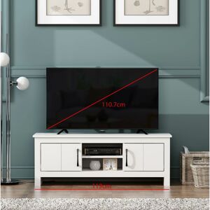 Limestone tv Unit - tv stand for TVs up to 50' - Matt White - Galano