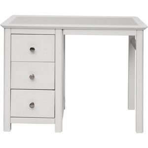 NETFURNITURE Ling Single Pedestal Dressing Table - White