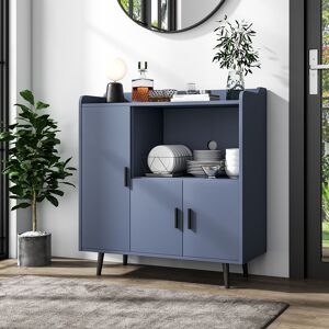 Livingandhome - Contemporary Home Sideboard Cabinet with Storage, Grey