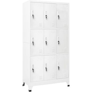 Locker Cabinet with 9 Compartments Steel 90x45x180 cm Grey vidaXL - Grey