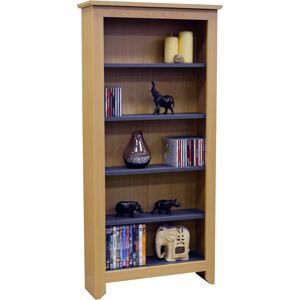 WATSONS Manhattan - 343 cd / 175 dvd / Blu-ray / Media Storage Shelves - Beech - Beech / Grey