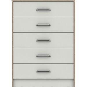 NETFURNITURE Marianne 5 Drawer Chest Fully Assembled White - White