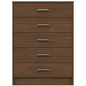 Netfurniture - Marianne 5 Drawer Chest Fully Assembled Walnut - Walnut