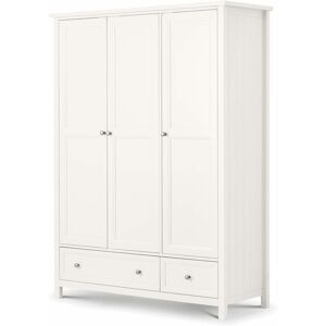 NETFURNITURE Marine 3 Door Combination Wardrobe - Surf White - surf white