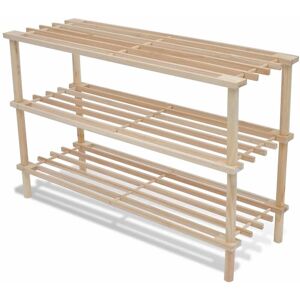 BERKFIELD HOME Mayfair 3-Tier Shoe Racks 2 pcs Solid Fir Wood