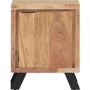 BERKFIELD HOME Mayfair Bedside Cabinet 40x30x50 cm Solid Acacia Wood with Live Edges