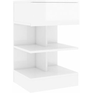 Berkfield Home - Mayfair Bedside Cabinet High Gloss White 40x35x65 cm Engineered Wood