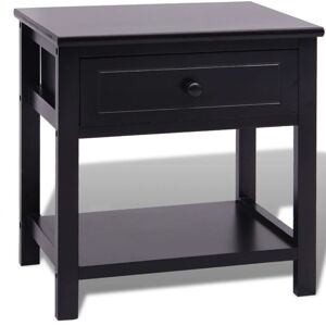 Berkfield Home - Mayfair Bedside Cabinet Wood Black