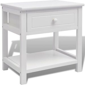 Berkfield Home - Mayfair Bedside Cabinet Wood White