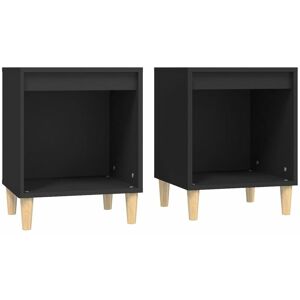 Berkfield Home - Mayfair Bedside Cabinets 2 pcs Black 40x35x50 cm