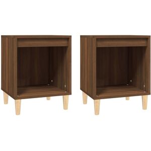 Berkfield Home - Mayfair Bedside Cabinets 2 pcs Brown Oak 40x35x50 cm