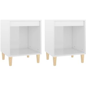 Berkfield Home - Mayfair Bedside Cabinets 2 pcs High Gloss White 40x35x50 cm