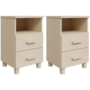 Berkfield Home - Mayfair Bedside Cabinets 2 pcs Honey Brown 40x35x62 cm Solid Wood Pine