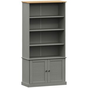 BERKFIELD HOME Mayfair Bookcase vigo Grey 85x35x170 cm Solid Wood Pine