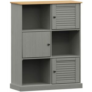 BERKFIELD HOME Mayfair Bookcase vigo Grey 90x35x114.5 cm Solid Wood Pine