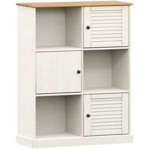 BERKFIELD HOME Mayfair Bookcase VIGO White 90x35x114.5 cm Solid Wood Pine