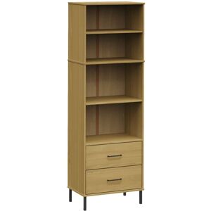 BERKFIELD HOME Mayfair Bookcase with 2 Drawers Brown 60x35x180 cm Solid Wood oslo