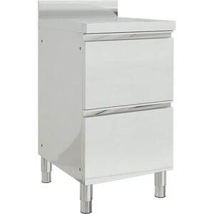 Berkfield Home - Mayfair Commercial Kitchen Cabinets with 2 Drawers 2 pcs Stainless Steel