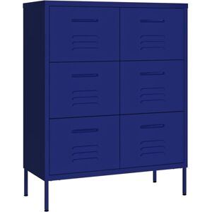 BERKFIELD HOME Mayfair Drawer Cabinet Navy Blue 80x35x101.5 cm Steel