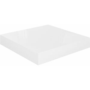 BERKFIELD HOME Mayfair Floating Wall Shelf High Gloss White 23x23.5x3.8 cm MDF